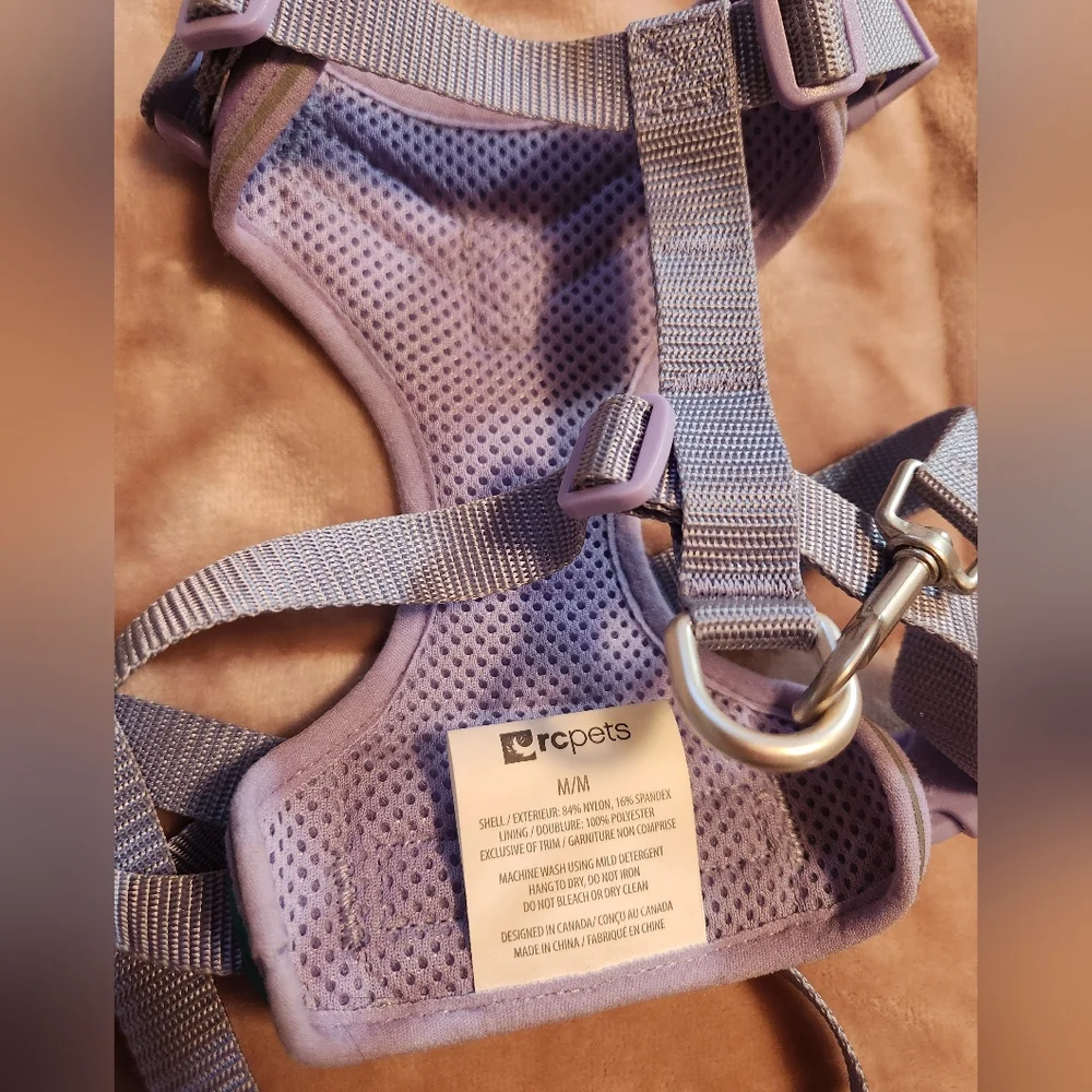 NWOT- Purple and Green Geometric Cat Harness Size Med